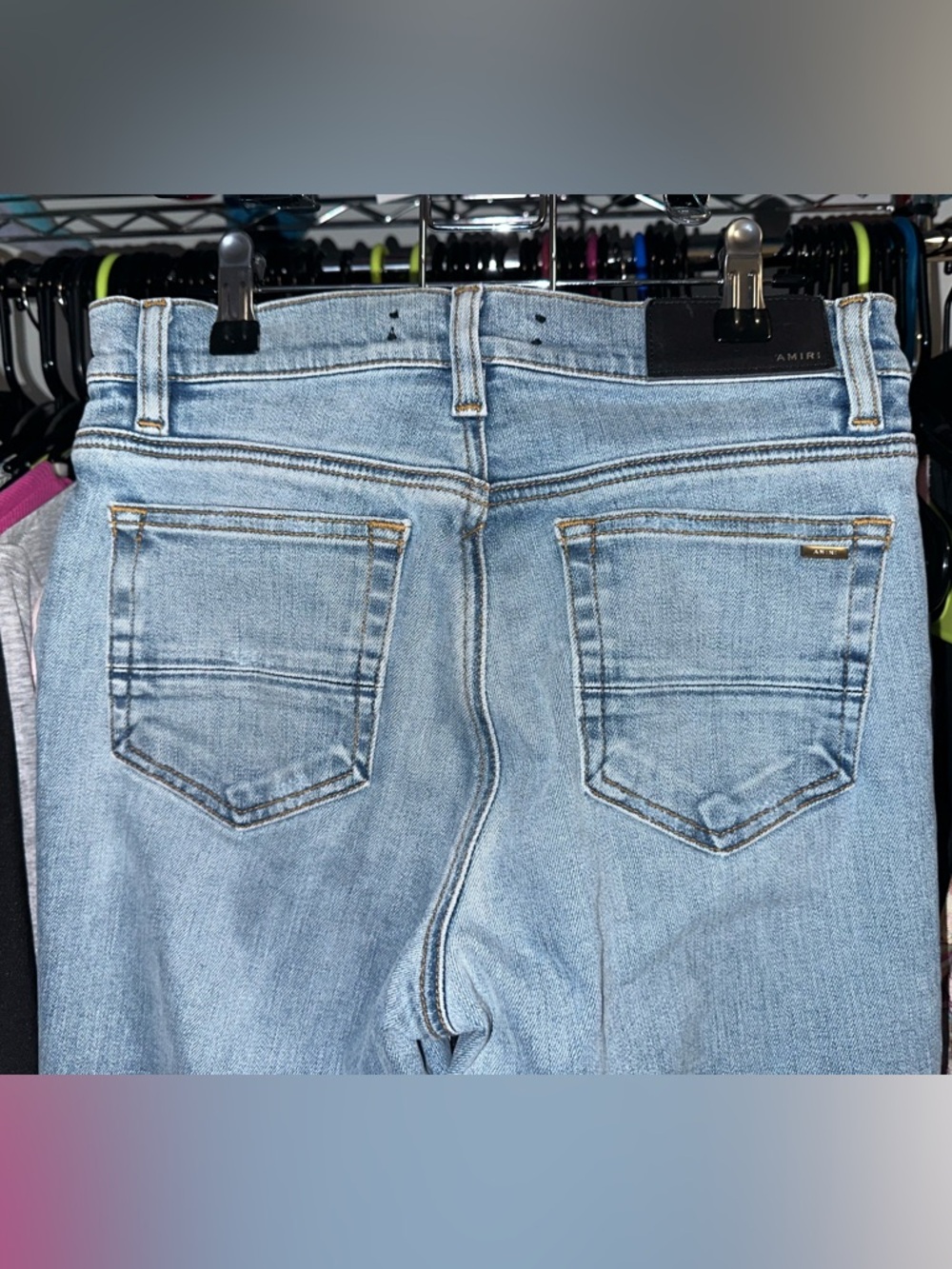 AMIRI MX1 distressed women’s skinny stretch denim jeans - Picture 3 of 6